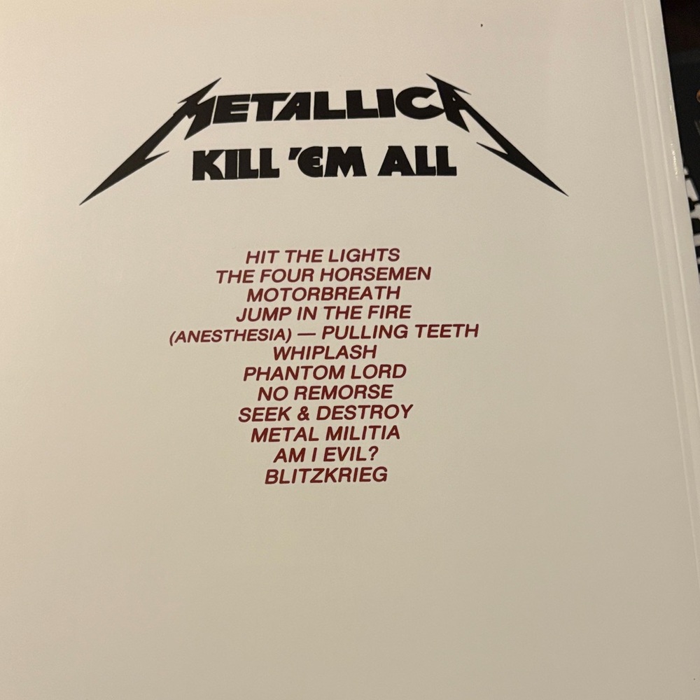 Metallica Kill 'Em All Guitar Tab Book - Picture 3 of 3